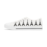 PARIZ Eiffel Tower Women's Low Top Sneakers (white with black)