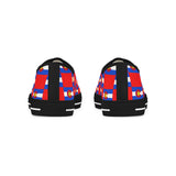 Colorado Checkered Flag Men's Low Tops (Black background)