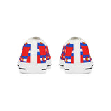Colorado Checkered Flag Men's Low Tops (Black background)