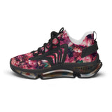 PARIZ Pink Peonies Women's Athletic Sneakers