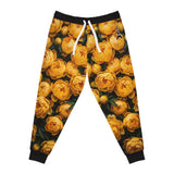 PARIZ Yellow Peonies Joggers (Black Trim)