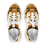 PARIZ Yellow Peonies Women's Athletic Sneakers