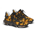 PARIZ Yellow Peonies Women's Athletic Sneakers