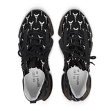 PARIZ Eiffel Tower Women's Mesh Sneakers (Black with White)