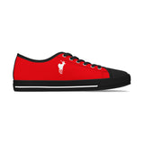 ZeLimited Female Elk Silhouette Women's Low Top Sneakers (Red)