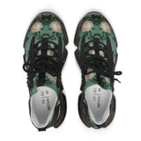 PARIZ Pale Blush and Creamy White Peonies Women's Athletic Sneakers