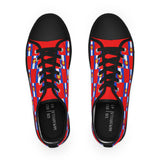 Colorado Checkered Flag Men's Low Tops (Black background)