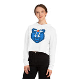 Blue Bear Cropped Hoodie