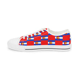 Colorado Checkered Flag Men's Low Tops (Black background)