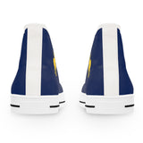 ZeLimited Female Elk Silhouette Women's High Top Sneakers (Navy Blue 2)