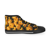 PARIZ Yellow Peonies Men's High Top Sneakers