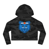 Blue Bear Cropped Hoodie