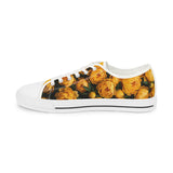PARIZ Yellow Peonies Men's Low Top Sneakers