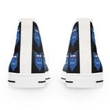 Blue Bear Women's High Tops (black background)