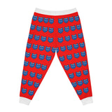 ZeLimited Blue Bear Women's Athletic Joggers (Red with White)