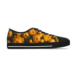 PARIZ Yellow Peonies Women's Low Top Sneakers