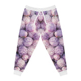 PARIZ Lavender Peonies Joggers (White Trim)