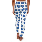 ZeLimited Blue Bear Women's White All-Over Print Leggings
