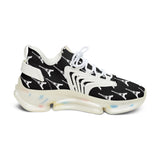 PARIZ Eiffel Tower Women's Mesh Sneakers (Black with White)