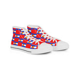 Colorado Checkered Flag Men's High Tops (red background)