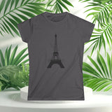 PARIZ - Eiffel Tower Women's Softstyle Tee, Paris Love Shirt, Travel Fashion Tee, Casual Summer Top, Tourist Gift, Graphic Tee