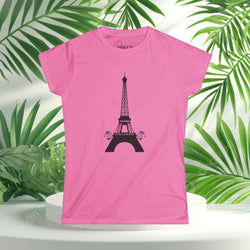 PARIZ - Eiffel Tower Women's Softstyle Tee, Paris Love Shirt, Travel Fashion Tee, Casual Summer Top, Tourist Gift, Graphic Tee