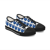 Blue Bear Women's Low Top Sneakers (White Background)