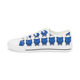 Blue Bear Men's Low Top Sneakers (White background)