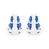 Blue Bear Men's High Top Sneakers (White background)