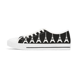 PARIZ Eiffel Tower Women's Low Top Sneakers (black with white)