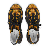 PARIZ Yellow Peonies Women's Athletic Sneakers