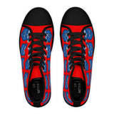 Blue Bear Women's High Tops (Red background)