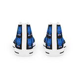 Blue Bear Men's High Top Sneakers (Black background)