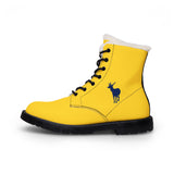 ZeLimited Female Elk Silhouette Women's Fur-Lined Boots (Yellow)