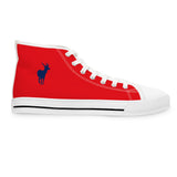 ZeLimited Female Elk Silhouette Women's High Top Sneakers (Red 2)