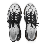 PARIZ Eiffel Tower Women's Mesh Sneakers (White with Black)