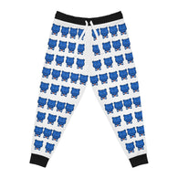 ZeLimited Blue Bear Men's Athletic Joggers (White with Black)