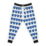 ZeLimited Blue Bear Men's Athletic Joggers (White with Black)