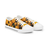 PARIZ Yellow Peonies Men's Low Top Sneakers