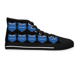 Blue Bear Women's High Tops (black background)