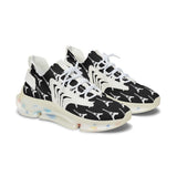 PARIZ Eiffel Tower Women's Mesh Sneakers (Black with White)