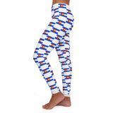 Women's Colorado Checkered Flag Leggings (White)