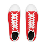 ZeLimited Male Elk Silhouette Men's High Top Sneakers (Red)