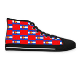 Colorado Checkered Flag Women's High Tops (red background)