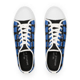 Blue Bear Men's Low Top Sneakers (Black background)