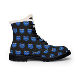 Blue Bear Women's Fur-Lined Leather Boots (Black background)
