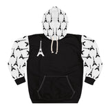PARIZ Eiffel Tower Hoodie (Black with White)