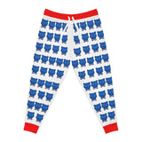 ZeLimited Blue Bear Men's Athletic Joggers (White with Red)