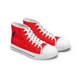 ZeLimited Female Elk Silhouette Women's High Top Sneakers (Red 2)