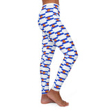 Women's Colorado Checkered Flag Leggings (White)